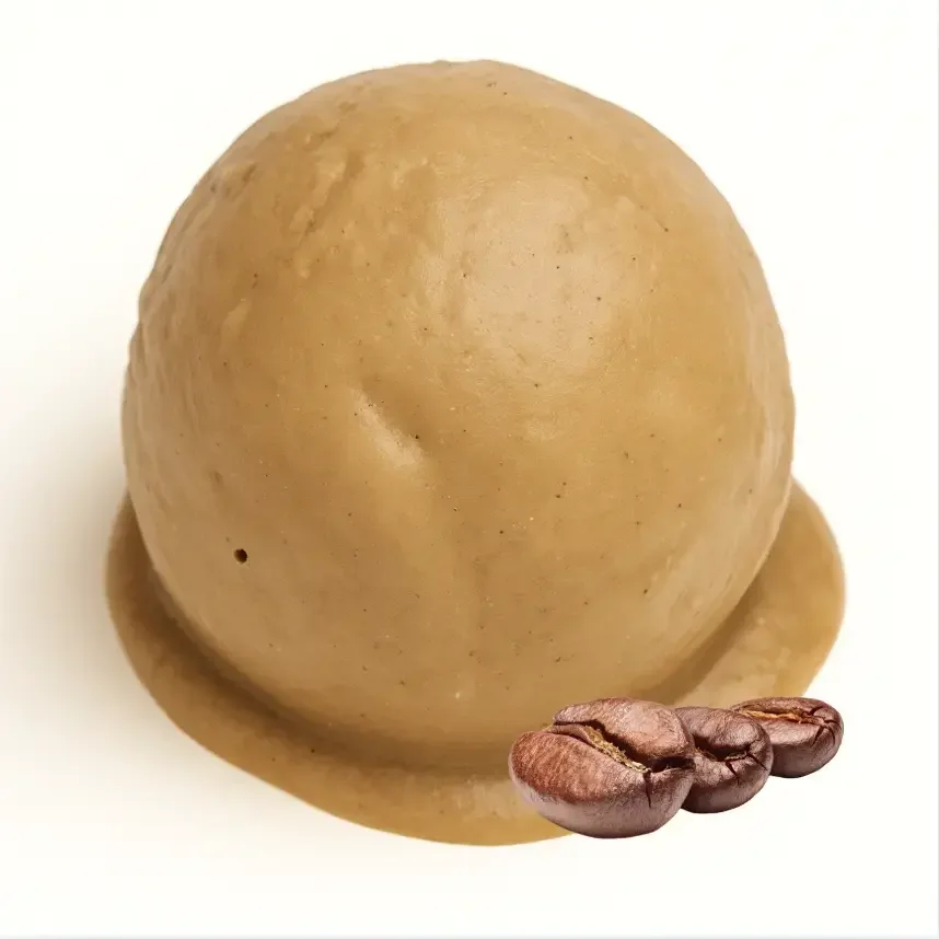 Bola de helado de crema al cafe